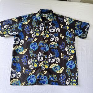 Flipbox Hawaiian button-up shirt hibiscus flowers XL Cruise Resort Mens